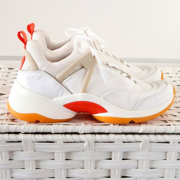 Michael Kors Chunky White Orange Sneakers Athleisure Sporty Tennis Shoes 7 - Picture 16 of 16